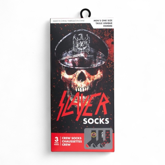 Slayer Other - 3-Pack Slayer Funny Novelty Crew Socks - NWT